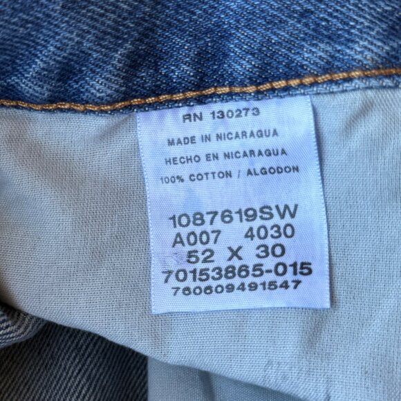 Rustler Wrangler Heavyweight Blue Denim Straight Leg Regular Fit Mens Sz 52 x 30 - Picture 6 of 7